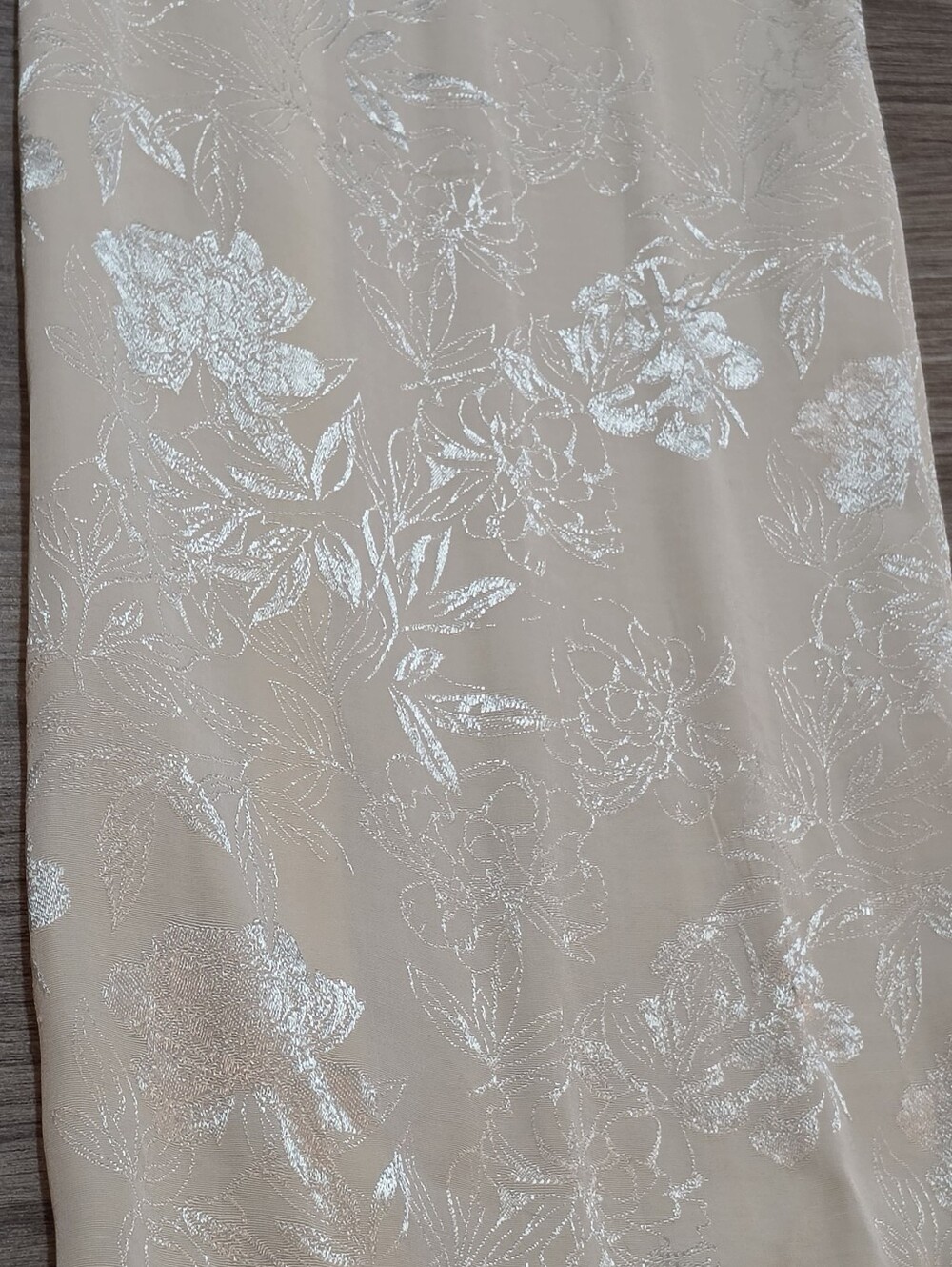 Zara Jacquard Ecru Ivory FLORAL pants - Picture 6 of 11